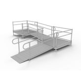 PS12L55TT 12 L x 3 W EZ-ACCESS PATHWAY L-Shaped Modular Ramp Kit w5 Platforms