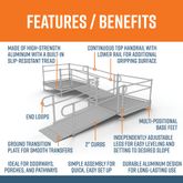 PS12L55TT 12 L x 3 W EZ-ACCESS PATHWAY L-Shaped Modular Ramp Kit w5 Platforms 3