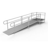PS12S44T 12 L x 3 W EZ-ACCESS PATHWAY Straight Modular Ramp Kit w4 Top Platform