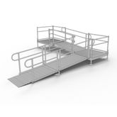 PS16L44TT 16 L x 3 W EZ-ACCESS PATHWAY L-Shaped Modular Ramp Kit w4 Platforms