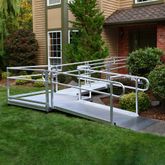 PS16L44T 16 L x 3 W EZ-ACCESS PATHWAY L-Shaped Modular Ramp Kit w4 Turn Platform 1