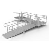 PS16L55TT 16 L x 3 W EZ-ACCESS PATHWAY L-Shaped Modular Ramp Kit w5 Platforms