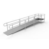 PS18S44T 18 L x 3 W EZ-ACCESS PATHWAY Straight Modular Ramp Kit w4 Top Platform