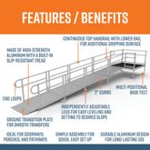 PS20S55T 20 L x 3 W EZ-ACCESS PATHWAY Straight Modular Ramp Kit w5 Top Platform 3