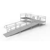 PS22L55TT 22 L x 3 W EZ-ACCESS PATHWAY L-Shaped Modular Ramp Kit w5 Platforms
