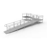 PS26L55TT 26 L x 3 W EZ-ACCESS PATHWAY L-Shaped Modular Ramp Kit w5 Platforms