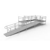 PS26U44TTS 26 L x 3 W EZ-ACCESS PATHWAY U-Shaped Modular Ramp Kit w4 Platforms