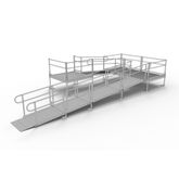 PS26U55TTS 26 L x 3 W EZ-ACCESS PATHWAY U-Shaped Modular Ramp Kit w5 Platforms