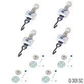 Q-8301-SC QStraint 4 QRT MAX Retractors with SlideN Click Fittings