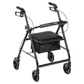 R726BK Drive Medical Walker Rollator with 6 Wheels - Black