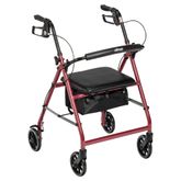 R726RD Drive Medical Walker Rollator with 6 Wheels - Red