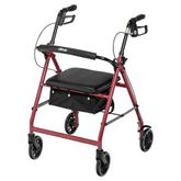 R726RD Drive Medical Walker Rollator with 6 Wheels - Red 1