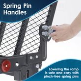 SC400-V2 Silver Spring Steel Folding Scooter and Wheelchair Carrier - 48 L Loading Ramp 7