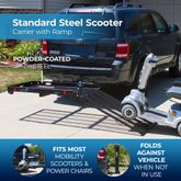 SC400-V2 Silver Spring Steel ScooterWheelchair Carrier - 500 lb Cap EI1