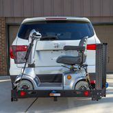 SC500-HA Silver Spring Deluxe Steel Folding Wheelchair Scooter Carrier with Trailer Hitch Adapter 7