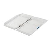 SCG-2 2 L x 29 W Silver Spring Aluminum Single-Fold Anti-Skid Wheelchair Ramp - 600 lb Cap