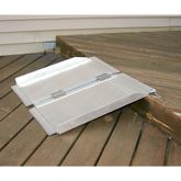 SCG-2 2 L x 29 W Silver Spring Aluminum Single-Fold Anti-Skid Wheelchair Ramp - 600 lb Cap 1