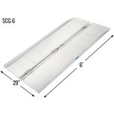 SCG-6 6 L x 29 W Silver Spring Aluminum Single-Fold Anti-Skid Wheelchair Ramp - 600 lb Cap 2