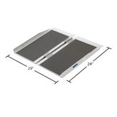 SCGPLUS-2 2 L x 29 W Silver Spring Aluminum Single-Fold Grit-Coat Wheelchair Ramp - 600 lb Cap 3