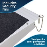 SCGPLUS-4 4 L x 29 W Silver Spring Aluminum Single-Fold Grit-Coat Wheelchair Ramp - 600 lb Cap 6