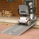 SCGPLUS-5 5 L x 29 W Silver Spring Aluminum Single-Fold Grit-Coat Wheelchair Ramp - 600 lb Cap 1