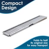 SCGPLUS-6 6 L x 29 W Silver Spring Aluminum Single-Fold Grit-Coat Wheelchair Ramp - 600 lb Cap 6