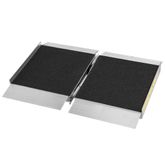 SFP02-AS 2 L x 30 W Silver Spring Aluminum Single-Fold Grit-Coat Wheelchair Ramp - 700 lb Cap