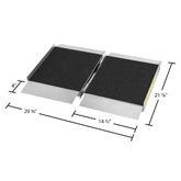 SFP02-AS 2 L x 30 W Silver Spring Aluminum Single-Fold Grit-Coat Wheelchair Ramp - 700 lb Cap 2