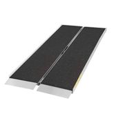 SFP06-AS 6 L x 30 W Silver Spring Aluminum Single-Fold Grit-Coat Wheelchair Ramp - 700 lb Cap