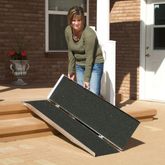 SFW430 4 L x 30 W PVI Aluminum Grit-Coat Single-Fold Threshold Ramp  800 lb Cap 1