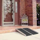 SL330 3 L x 30 W PVI Aluminum Grit-Coat Threshold Ramp - 800 lb Cap 1