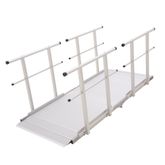 SSFHR-06 6 L x 36 W Silver Spring Folding Aluminum Wheelchair Access Ramp with Handrails - 850 lb Cap