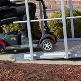 SSFHR-06 6 L x 36 W Silver Spring Folding Aluminum Wheelchair Access Ramp with Handrails - 850 lb Cap 1