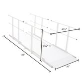 SSFHR-07 7 L x 36 W Silver Spring Folding Aluminum Wheelchair Access Ramp with Handrails - 850 lb Cap 3