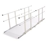SSFHR-12 12 L x 36 W Silver Spring Folding Aluminum Wheelchair Access Ramp with Handrails - 850 lb Cap