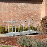 SSFHR-12 12 L x 36 W Silver Spring Folding Aluminum Wheelchair Access Ramp with Handrails - 850 lb Cap 2