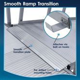 SSFKIT44-12 12 L Silver Spring Folding Aluminum Wheelchair Access Ramp with Handrails 4 Platform 3