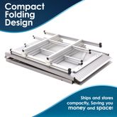SSFKIT44-12 12 L Silver Spring Folding Aluminum Wheelchair Access Ramp with Handrails 4 Platform 7