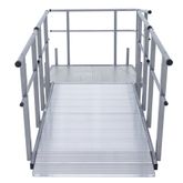 SSFKIT44-6 6 L Silver Spring Folding Aluminum Wheelchair Access Ramp with Handrails 4 Platform 8