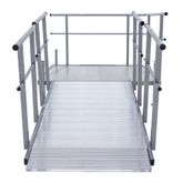 SSFKIT55-7 7 L Silver Spring Folding Aluminum Wheelchair Access Ramp with Handrails 5 Platform 8