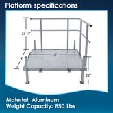 SSFPF-44 4 x 4 Silver Spring Wheelchair Platform for Ramp 2