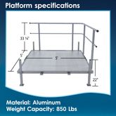SSFPF-55 5 x 5 Silver Spring Wheelchair Platform for Ramp 2