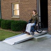 SSG-07 7 L x 36 W Silver Spring Aluminum Wheelchair Access Ramp - 850 lb Cap 2
