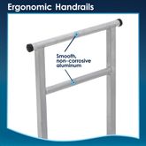 SSGHR-04 4 L x 36 W Silver Spring Aluminum Wheelchair Access Ramp with Handrails - 850 lb Cap 7