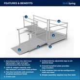 SSS10L55T Silver Spring Clearway 10 L-Shaped Modular Ramp with 5 Turn Platform 1