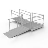 SSS11L44T Silver Spring Clearway 11 L-Shaped Modular Ramp with 4 Turn Platform