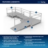 SSS11L55TT Silver Spring Clearway 11 L-Shaped Modular Ramp with 5 Platform and Turn 1