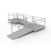 SSS12L55TT Silver Spring Clearway 12 L-Shaped Modular Ramp with 5 Platform and Turn
