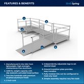 SSS12L55TT Silver Spring Clearway 12 L-Shaped Modular Ramp with 5 Platform and Turn 1