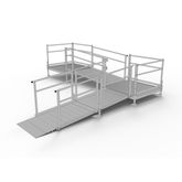 SSS14L44TT Silver Spring Clearway 14 L-Shaped Modular Ramp with 4 Platform and Turn